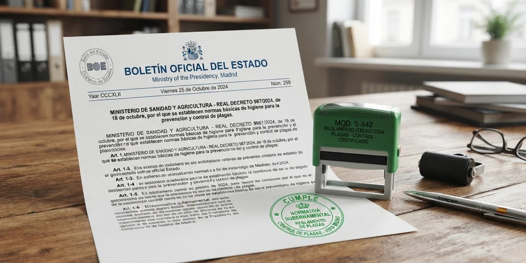 Documento oficial del BOE sobre el RD 830/2010 junto a un sello de cumplimiento